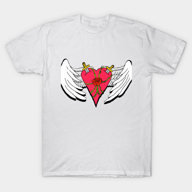 Rose Heart T-Shirt-TOZ